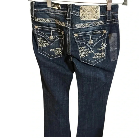 Miss Me Dark Wash Mid Rise Boot Jeans Size 27/31 - Picture 6 of 10